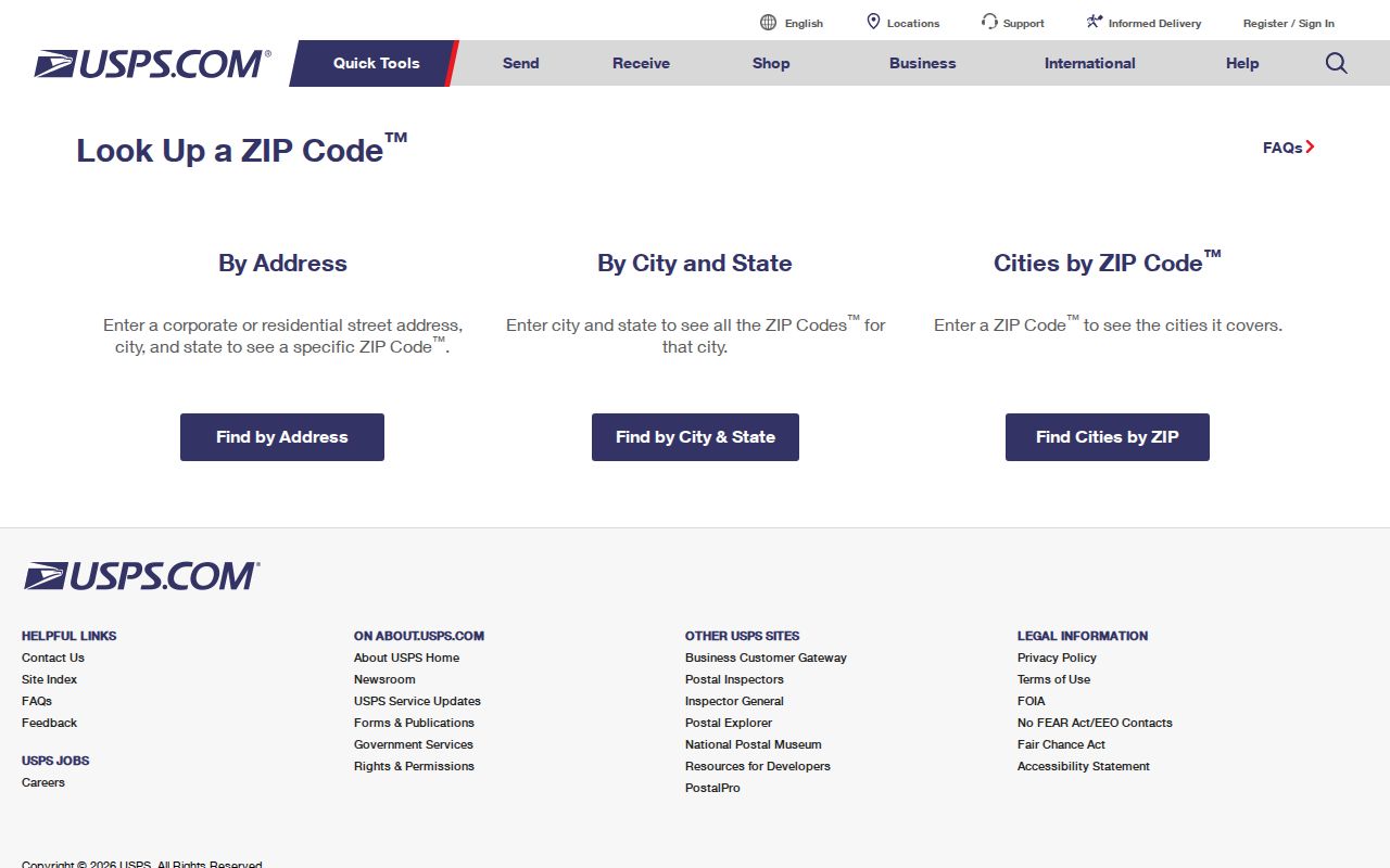 Kalamazoo Township ZIP code USPS ZIP Lookup screen
